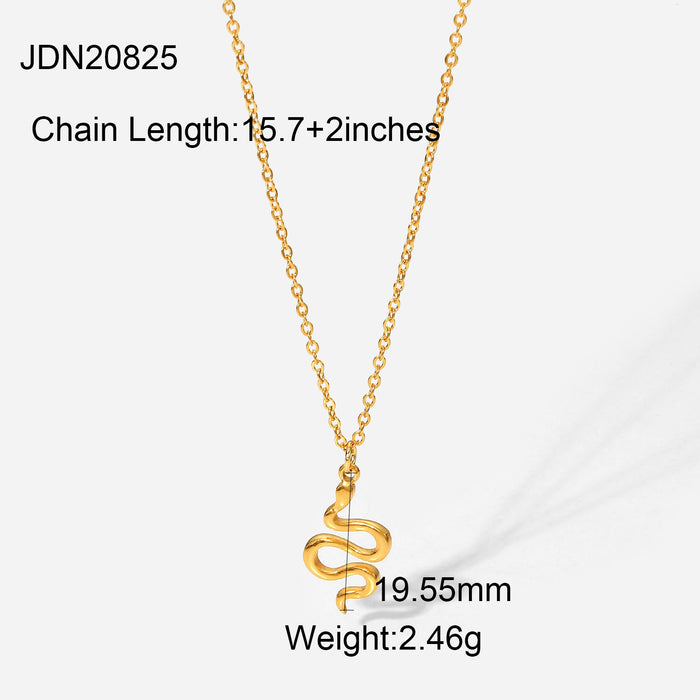 Wholesale Titanium Steel Round Diamond Eight-pointed Star Love Pendant Necklace JDC-NE-JD394