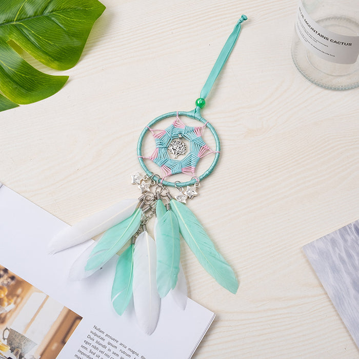 Wholesale handmade retro seven-pointed star dreamcatcher MOQ≥2 JDC-DC-JunX015