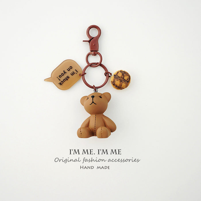 Wholesale Keychain PVC Soft Resin Muppet Bear Exquisite Cute Tide Brand Auto Pendant MOQ≥2 JDC-KC-ShuL008