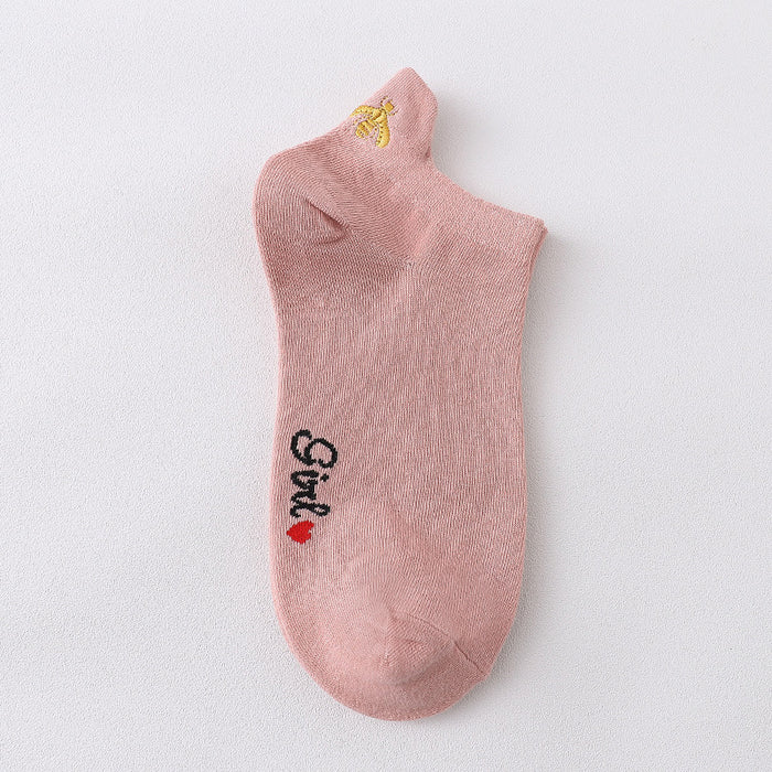 Wholesale cotton bee sweet and cute shallow mouth socks JDC-SK-MZX007