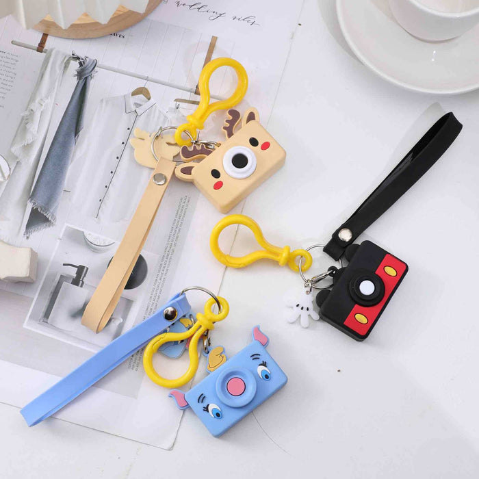 Wholesale cute cartoon animal camera keychain JDC-KC-CunY001