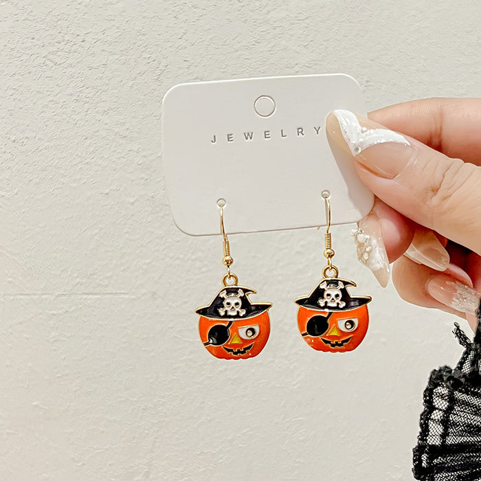 Wholesale Earrings Alloy Halloween Pumpkin Head Little Devil JDC-ES-MDD045