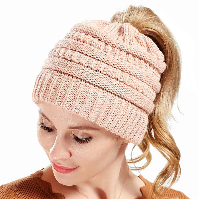 Wholesale Hat Acrylic Solid Color Wool Multifunctional Knitted Hat MOQ≥2 JDC-FH-SNan002