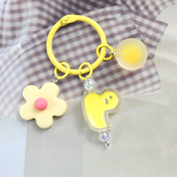 Wholesale Color Flower Animal Acrylic Keychain MOQ≥2 JDC-KC-YChen004