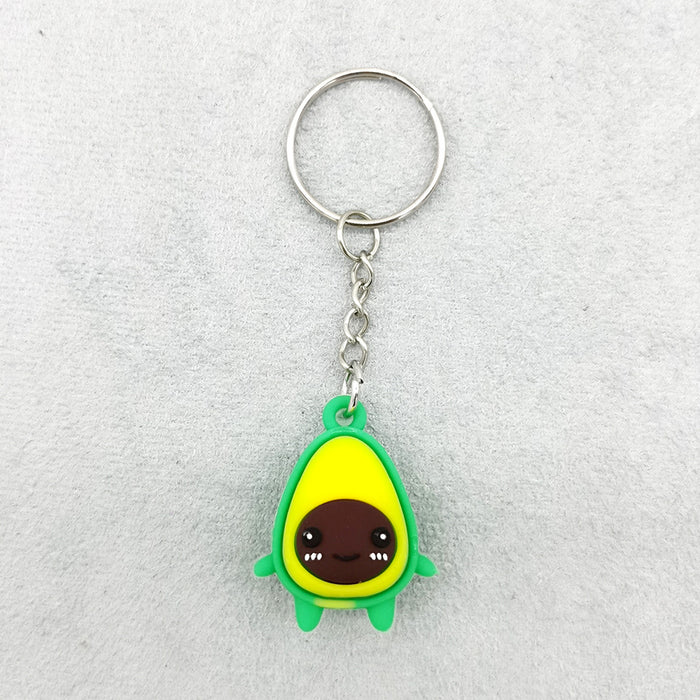 Jewelry WholesaleWholesale Cartoon Avocado Fruit Keychain MOQ≥2 JDC-KC-QiShi013 Keychains 奇释 %variant_option1% %variant_option2% %variant_option3%  Factory Price JoyasDeChina Joyas De China