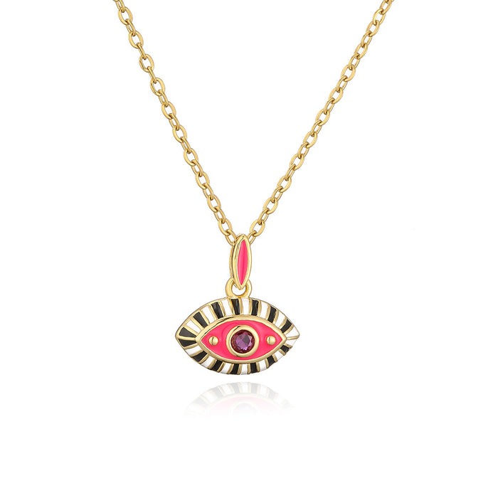 Wholesale Necklaces Copper Zircon Boho Devil's Eye JDC-NE-PREMAG003