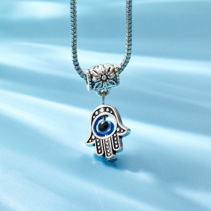 Wholesale Blue Eyes Animal Pendant Box Chain Clavicle Chain JDC-NE-YinH029