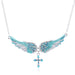 Jewelry WholesaleWholesale Angel Wings Cross Rhinestone Alloy Necklace JDC-NE-MM002 Necklaces 慕名 %variant_option1% %variant_option2% %variant_option3%  Factory Price JoyasDeChina Joyas De China