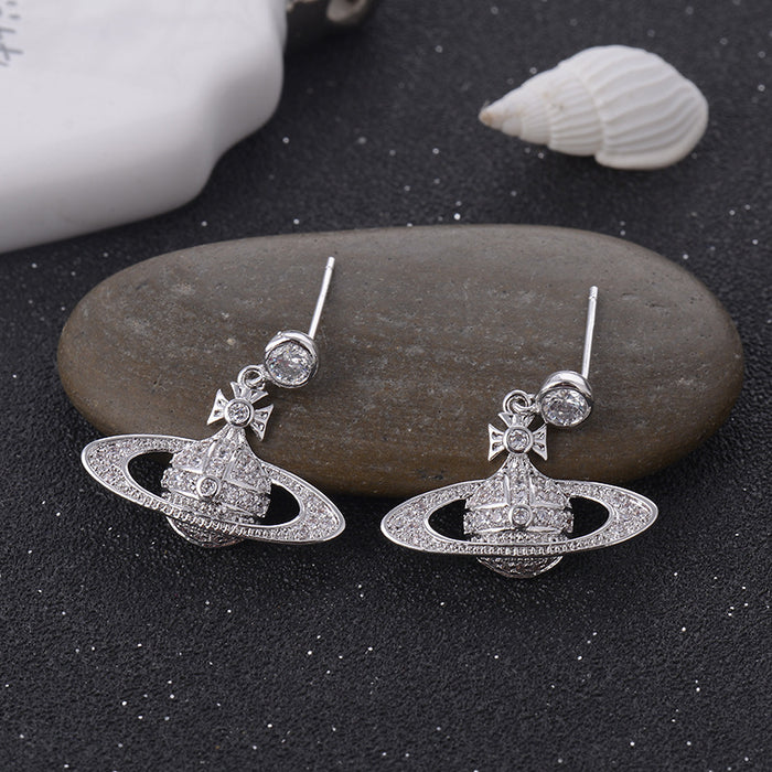 Wholesale Alloy Saturn Earrings JDC-ES-JuB001