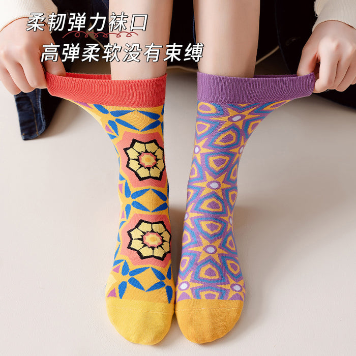 Wholesale socks summer pure cotton socks color MOQ≥2 JDC-SK-LinX002