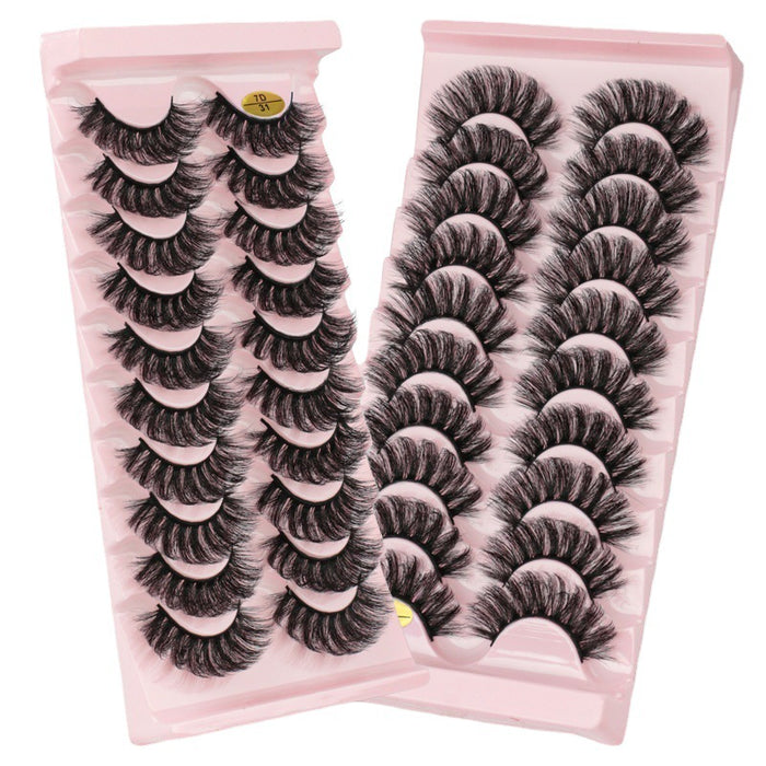 Wholesale volume false eyelashes 7D curling natural thick 10 pairs JDC-EY-LanJL003