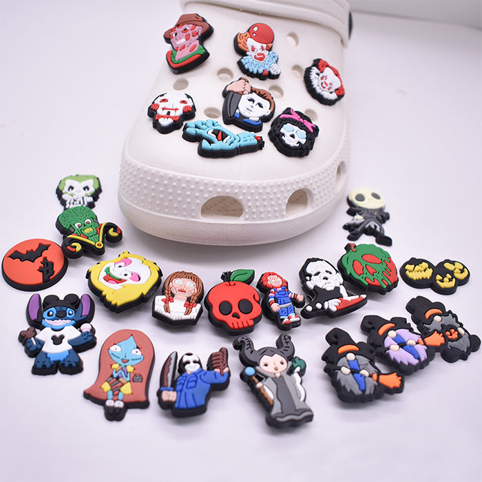 Wholesale Croc Charms Random 100pcs Cartoon Cute PVC DIY Accessories (M) Halloween JDC-CCS-XinQ019