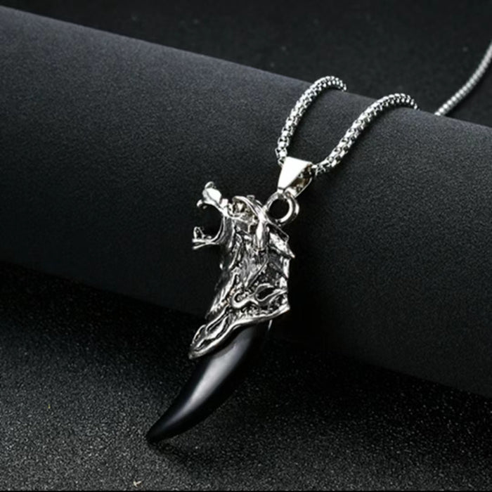 Wholesale Necklace Alloy Wolf Tooth Pendant Men Necklace JDC-NE-JiSha004