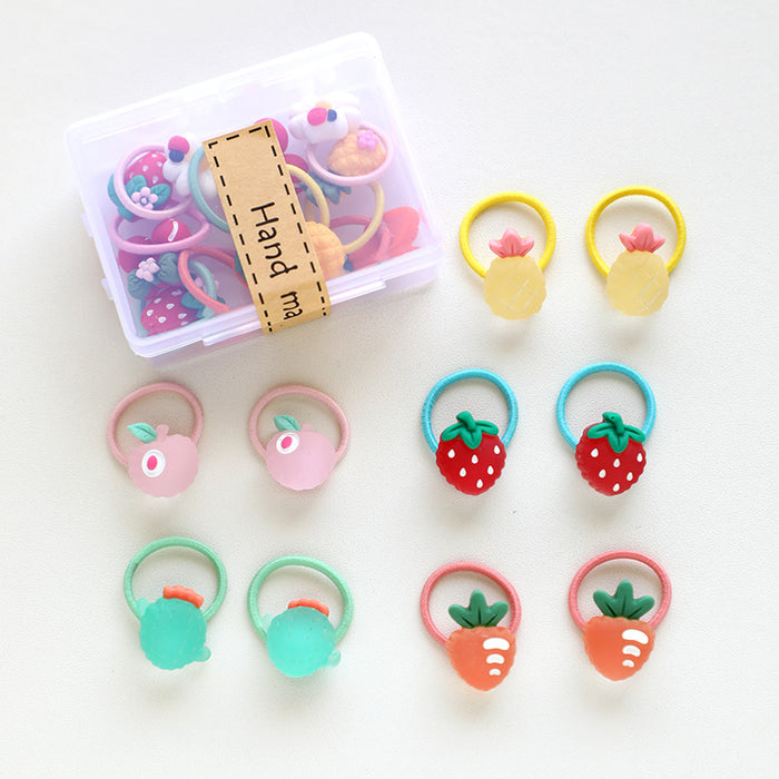 Jewelry WholesaleWholesale PVC Box Set Resin Cartoon Kids Hair Rope MOQ≥5 JDC-HS-Shij002 Hair Scrunchies 世景 %variant_option1% %variant_option2% %variant_option3%  Factory Price JoyasDeChina Joyas De China