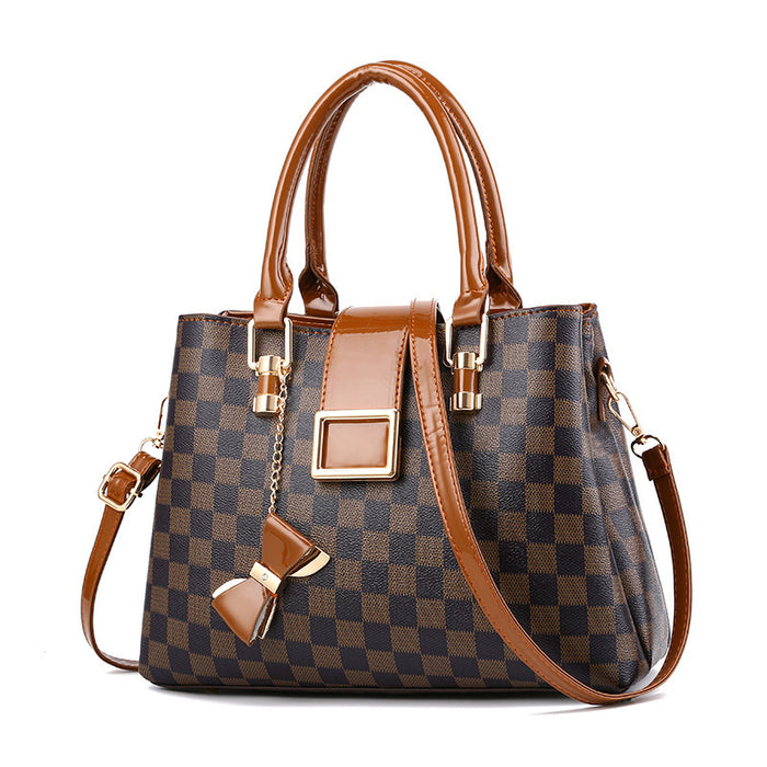 Wholesale Shoulder Bag PU Print Bow Handbag Diagonal Cross (F) JDC-SD-haim006