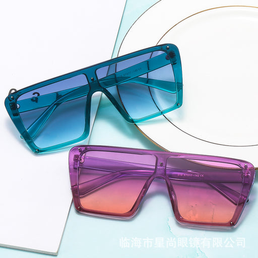 Jewelry WholesaleWholesale AC Lens Plastic Large Square Sunglasses JDC-SG-XinS009 Sunglasses 星尚 %variant_option1% %variant_option2% %variant_option3%  Factory Price JoyasDeChina Joyas De China