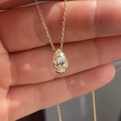 Jewelry WholesaleWholesale pear shaped zircon wedding dinner bridal necklace JDC-NE-Caos011 Necklaces 曹适 %variant_option1% %variant_option2% %variant_option3%  Factory Price JoyasDeChina Joyas De China