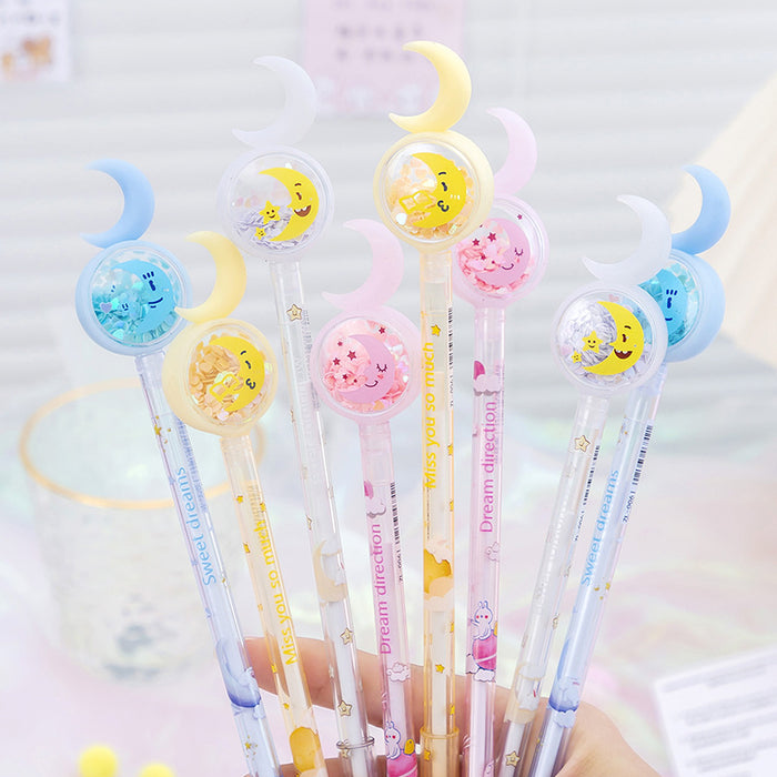 Wholesale Ballpoint Pen Plastic Moon Sequin JDC-BP-XuF004