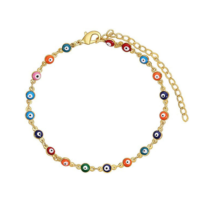 Wholesale Devil's Eye Anklet Candy Color Women JDC-AS-JinM006