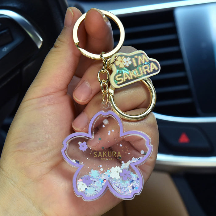 Jewelry WholesaleWholesale Cartoon Acrylic Oiled Snowflake Keychain JDC-KC-Woan006 Keychains 沃安 %variant_option1% %variant_option2% %variant_option3%  Factory Price JoyasDeChina Joyas De China