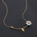 Jewelry WholesaleWholesale Daisy Alloy Ring Stud Necklace JDC-NE-YinH012 Necklaces 颖皓 %variant_option1% %variant_option2% %variant_option3%  Factory Price JoyasDeChina Joyas De China