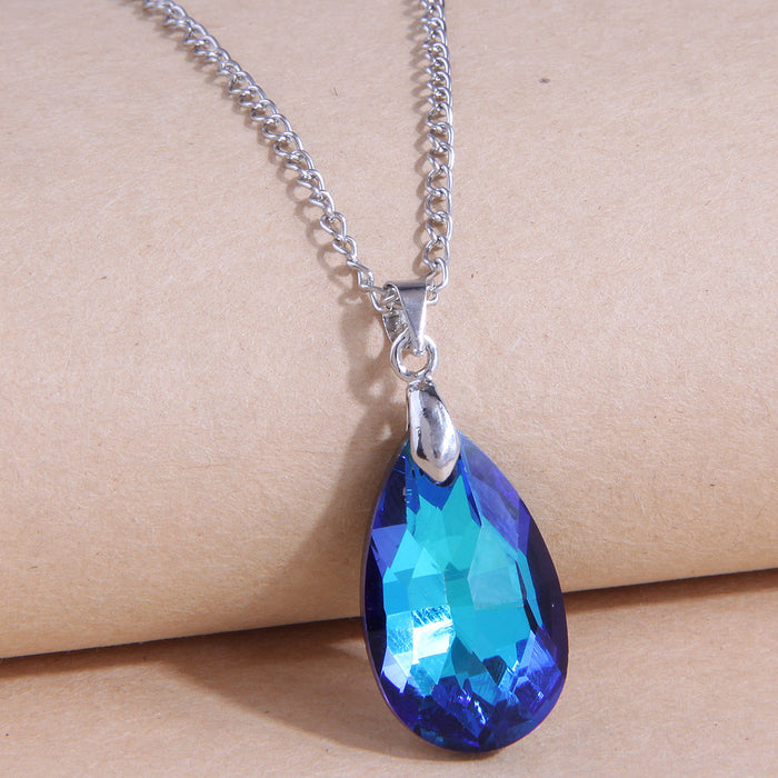 Wholesale Fashion Simple Ocean Heart Crystal Personality Necklace JDC-NE-WY003