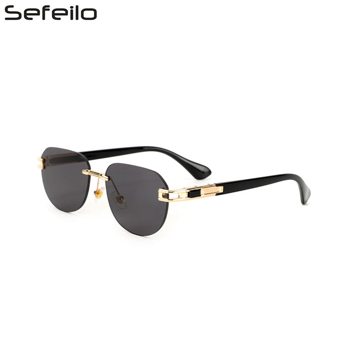 Wholesale Sunglasses Metal Oval Frame JDC-SG-BaoL020