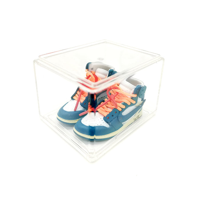 Wholesale Enamel Sneakers Plastic Transparent Box Keychains Ornaments JDC-KC-TuoH009