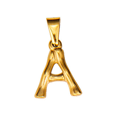 Wholesale Bamboo Three-dimensional Titanium Steel Plated 18K Gold Pendant MOQ≥2 JDC-PT-QianJ001