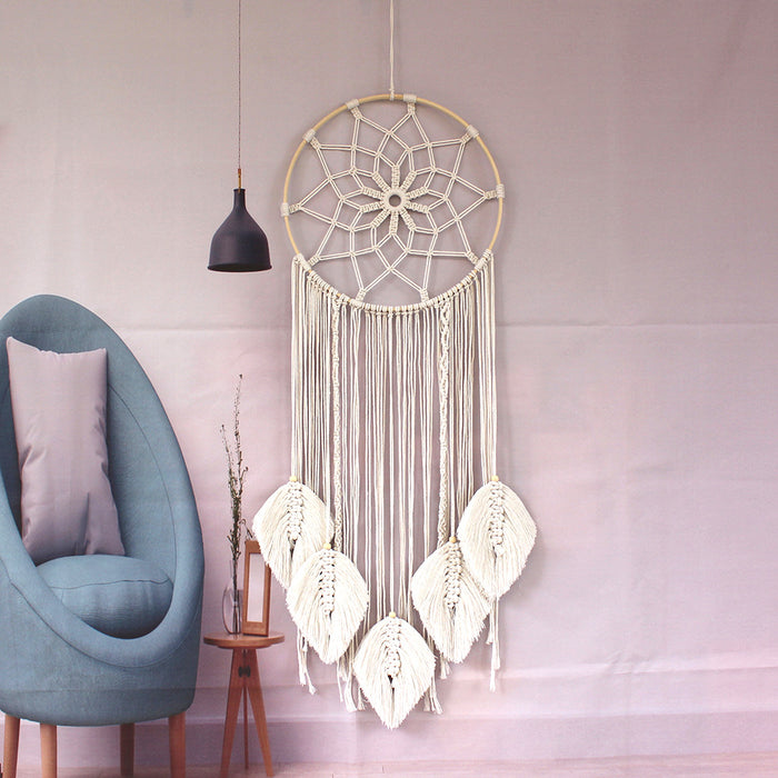 Wholesale ins tapestry cotton rope weave dream catcher home interior MOQ≥2 JDC-DC-CYue002