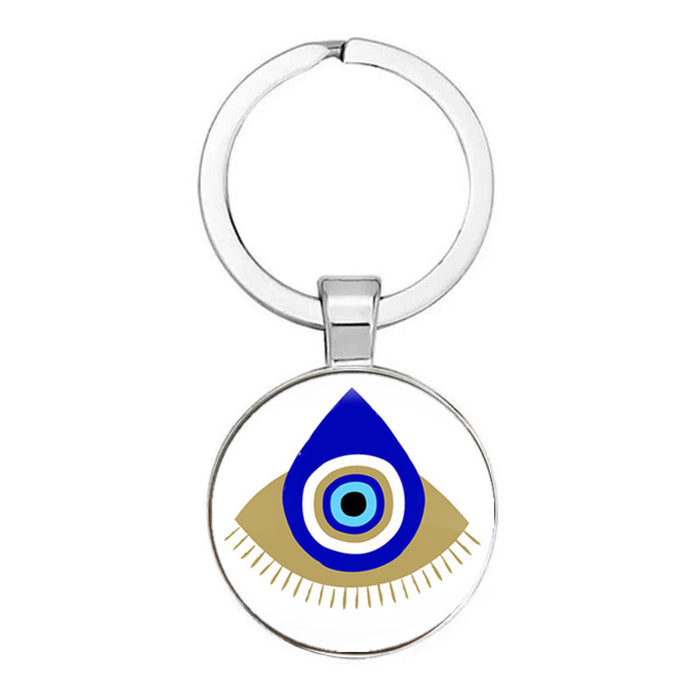 Jewelry WholesaleWholesale Devil's Eye Blue Eye Glass Keychain  MOQ≥3 JDC-KC-HaoH001 Keychains 豪瀚 %variant_option1% %variant_option2% %variant_option3%  Factory Price JoyasDeChina Joyas De China