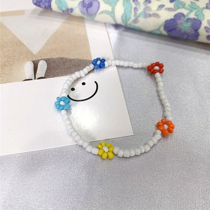 Wholesale Small Daisy Rice Beads Pearl Flower Bracelet JDC-BT-KuangD001