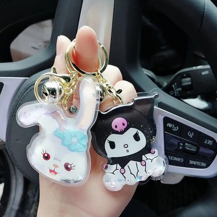 Wholesale cartoon quicksand oil bag keychain delicate tpu soft glue (M) JDC-KC-JFang005