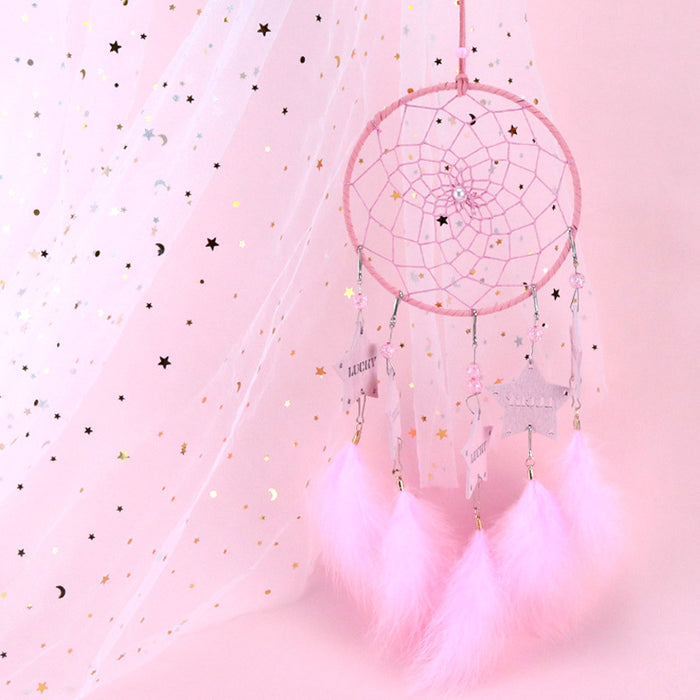 Wholesale Dream Catcher Feather Star Dream Catcher With LED Light JDC-DC-JY016