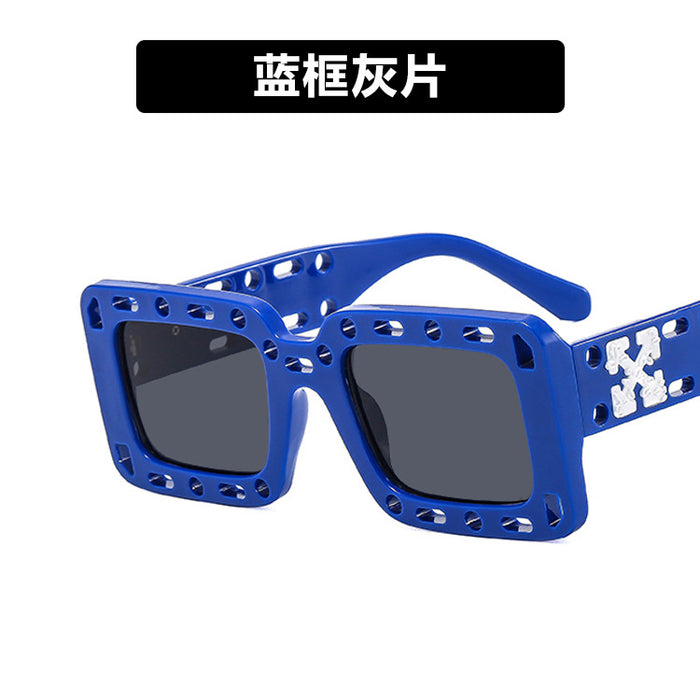 Wholesale Sunglasses Resin Square Hollow Hole (F) JDC-SG-KD187