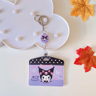 Wholesale Keychain PU Cute Cartoon Retractable Card Holder MOQ≥3 (M) JDC-KC-ONG003