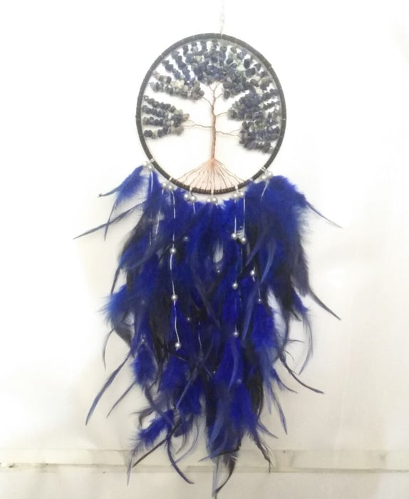 Wholesale Pink Tree of Life Gravel Feather Dreamcatcher MOQ≥2 JDC-DC-HXu002