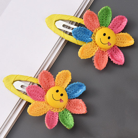 Wholesale Cute Sunflower Hair Clip Hair Ring JDC-HS-WeiS001