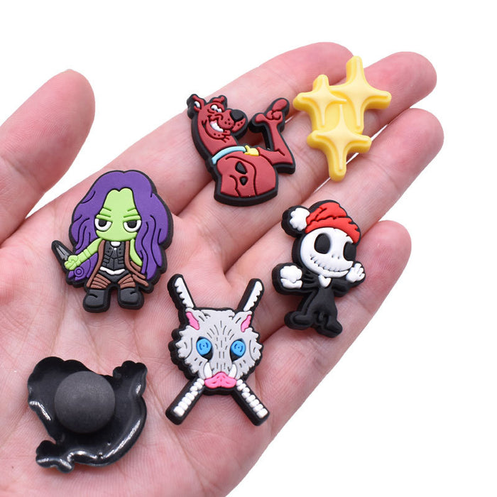 Wholesale Croc Charms Random 100pcs Cartoon Cute PVC DIY Accessories JDC-CCS-RYY075