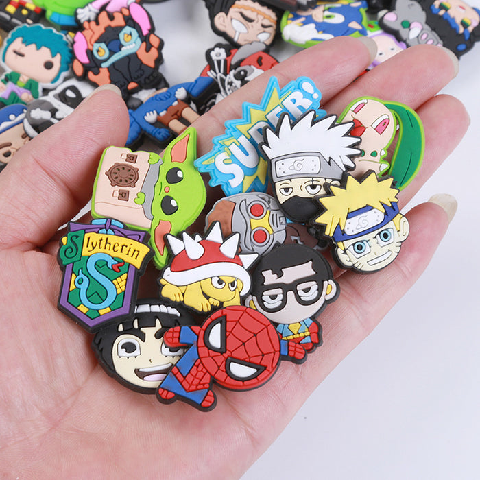 Wholesale Croc Charms Random 100pcs Cartoon Cute PVC DIY Accessories (M) JDC-CCS-YiiShang006