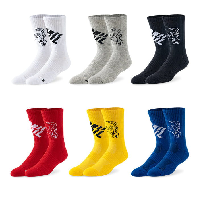 Wholesale Sock Cotton Basketball Socks Adult Medium Tube Thickened Breathable JDC-SK-JinR005