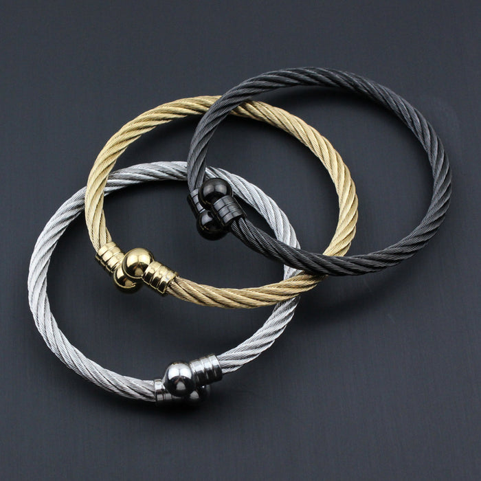 Wholesale Stainless Steel Bracelet Charriol Bangle MOQ≥2 JDC-BT-ChengG003