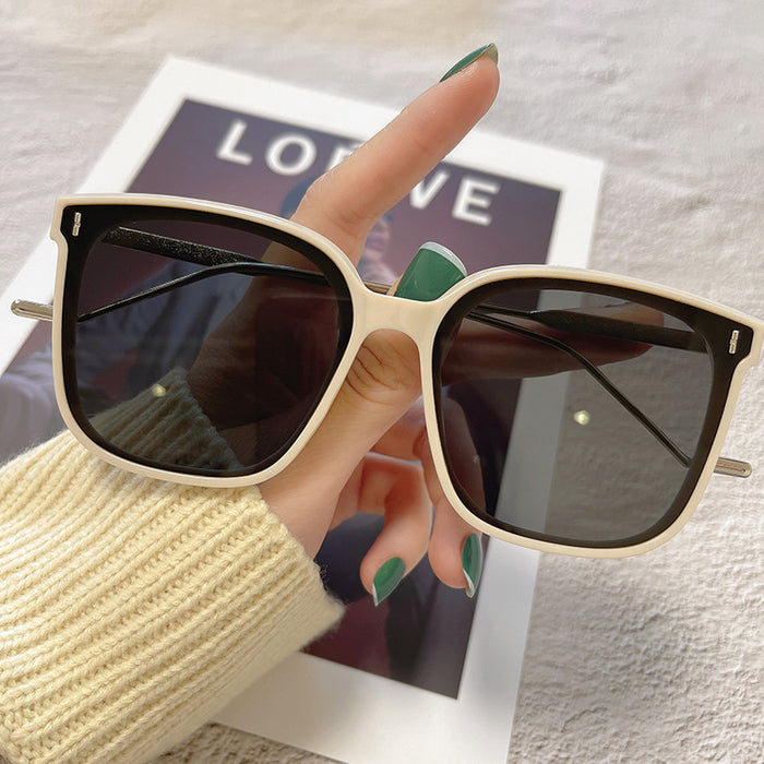 Jewelry WholesaleWholesale large frame Tan anti UV fashion sunglasses JDC-SG-JinF040 Sunglasses 季丰 %variant_option1% %variant_option2% %variant_option3%  Factory Price JoyasDeChina Joyas De China