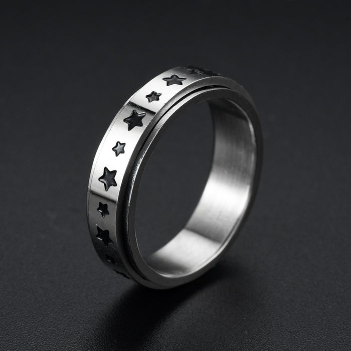 Jewelry WholesaleWholesale Sun Star Moon Trick Cat rotatable stainless steel ring JDC-RS-ts095 Rings 腾穗 %variant_option1% %variant_option2% %variant_option3%  Factory Price JoyasDeChina Joyas De China