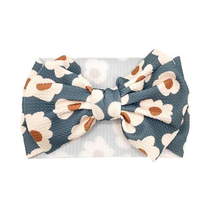 Wholesale Printed Big Bow Kids Hair Accessories Headband MOQ≥2 JDC-HD-KAXi001