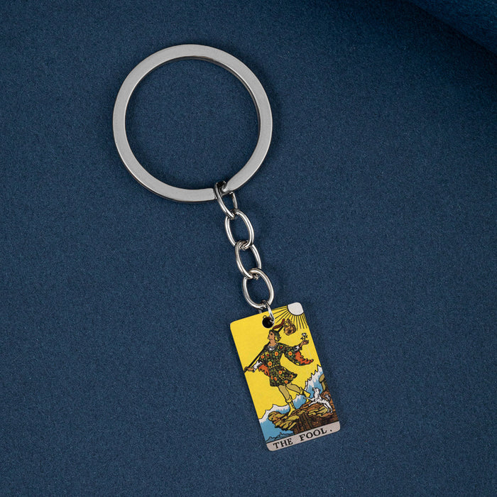 Wholesale Tarot Color Stainless Steel Keychain MOQ≥2 JDC-KC-HuanYu003