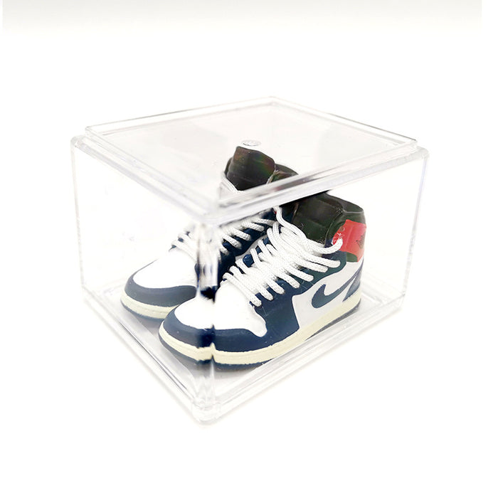 Wholesale Enamel Sneakers Plastic Transparent Box Keychains Ornaments JDC-KC-TuoH008