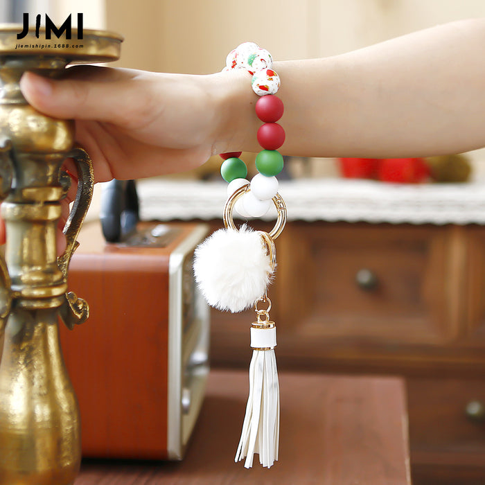 Jewelry WholesaleWholesale hand woven tassel Christmas tree keychain JDC-KC-JM020 Keychains 杰米 %variant_option1% %variant_option2% %variant_option3%  Factory Price JoyasDeChina Joyas De China