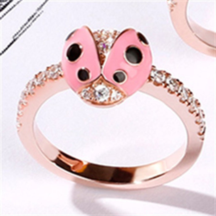 Wholesale Rings Copper Panda Holding Zircon Bamboo Open MOQ≥2 JDC-RS-ChenR067