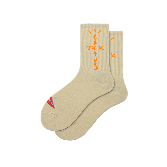 Jewelry WholesaleWholesale Cotton Cactus Letters Mid Tube Socks JDC-SK-MoX004 Sock 莫喧 %variant_option1% %variant_option2% %variant_option3%  Factory Price JoyasDeChina Joyas De China